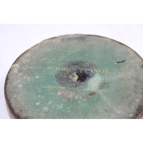 730 - VINTAGE WOODEN INKWELL AND STONE MASONS MALLET