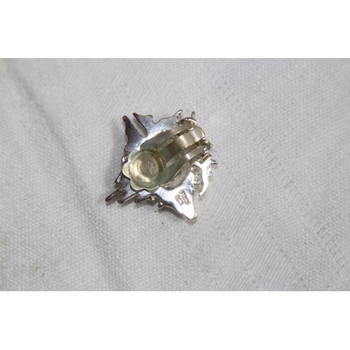 850 - JUHLS SWEDISH HAND MADE SILVER NECKLACE AND EARRINGS