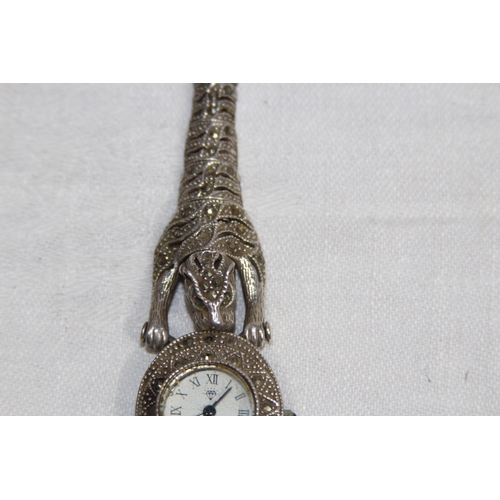 852 - VINTAGE SILVER COCKTAIL WATCH