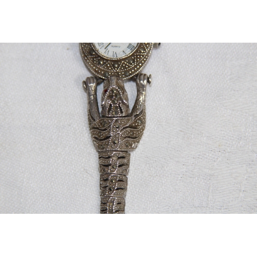 852 - VINTAGE SILVER COCKTAIL WATCH