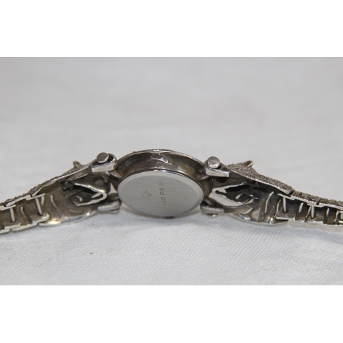 852 - VINTAGE SILVER COCKTAIL WATCH