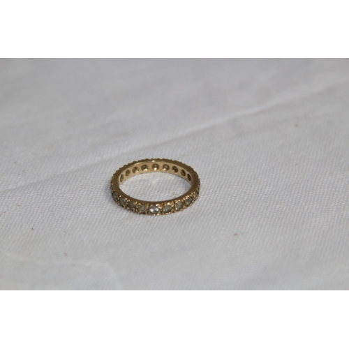 969 - 9CT GOLD ETERNITY RING - 2.40G - SIZE N