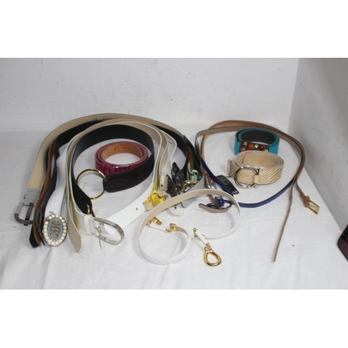 334 - QUANTITY OF GOOD LEATHER BELTS