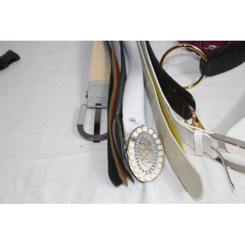 334 - QUANTITY OF GOOD LEATHER BELTS