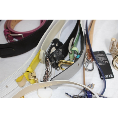 334 - QUANTITY OF GOOD LEATHER BELTS