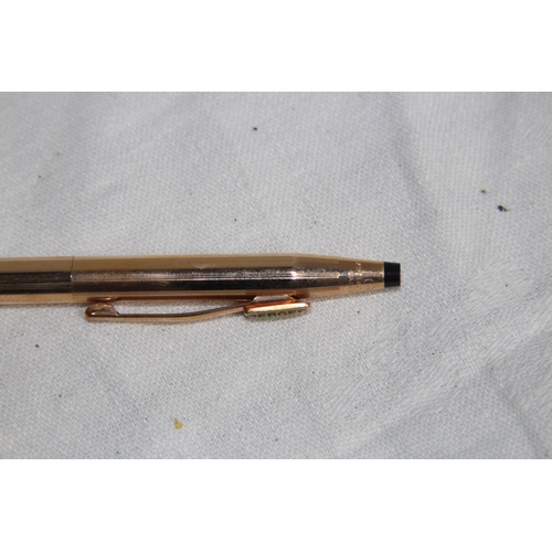 339 - ROLLED GOLD CROSS PEN AND SIGMA ZOOM MASTER CAMERA LENS
