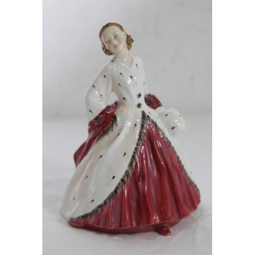 659 - ROYAL DOULTON THE ERMINE COAT FIGURINE 
18CM