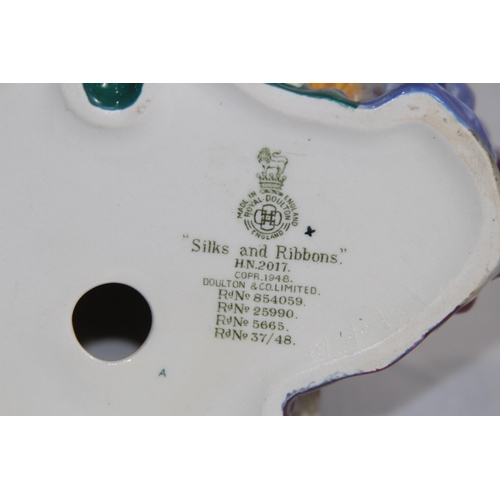 666 - ROYAL DOULTON SILK AND RIBBONS FIGURES - A/F
16 X 14CM