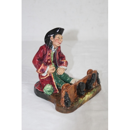 676 - ROYAL DOULTON IN THE STOCKS FIGURINE
14 X 14CM