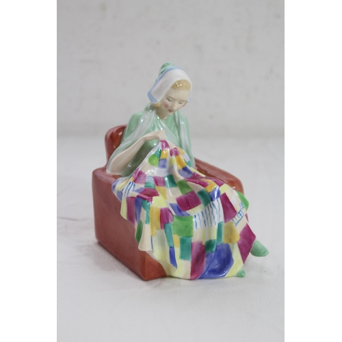 677 - ROYAL DOULTON PATCH WORK QUILT FIGURINE
17CM