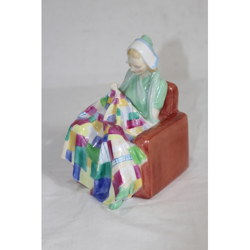 677 - ROYAL DOULTON PATCH WORK QUILT FIGURINE
17CM