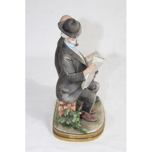 684 - CAPO DI MONTE THE SUNDAY NEWS FIGURE
23 X 20CM