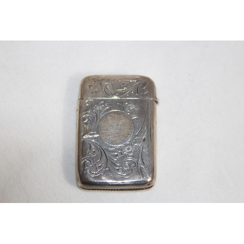 903 - HALLMARKED SILVER VESTER CASE - 29.5G - BIRMINGHAM 1897 - JOHN MILLWARD BANKS