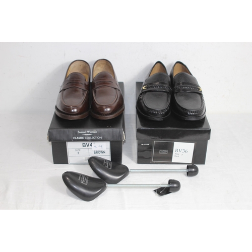 385 - TWO PAIRS OF SAMUAL WINDSOR LOAFERS - SIZE 7