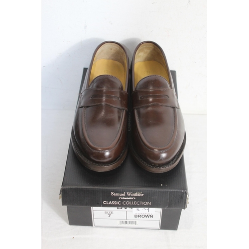 385 - TWO PAIRS OF SAMUAL WINDSOR LOAFERS - SIZE 7