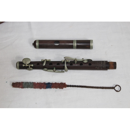 397 - ANTIQUE HAWKS AND SON FLUTE IN BOX
31cm