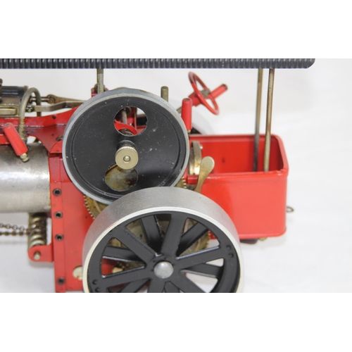 500 - VINTAGE MAMOD ENGINE, WOOD TRAILER AND OIL TANK