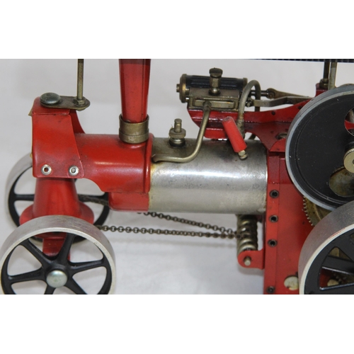 500 - VINTAGE MAMOD ENGINE, WOOD TRAILER AND OIL TANK