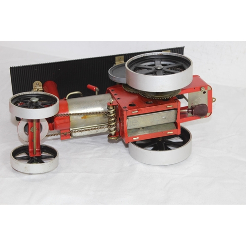 500 - VINTAGE MAMOD ENGINE, WOOD TRAILER AND OIL TANK