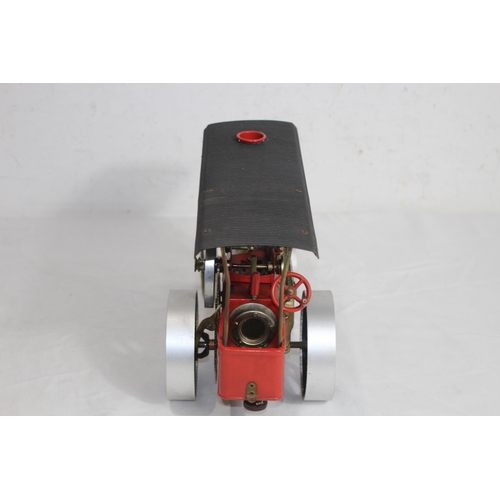 500 - VINTAGE MAMOD ENGINE, WOOD TRAILER AND OIL TANK