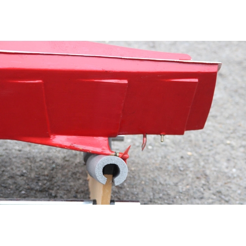 506 - LARGE VINTAGE MODEL MOTOR BOAT 
80 X 30CM