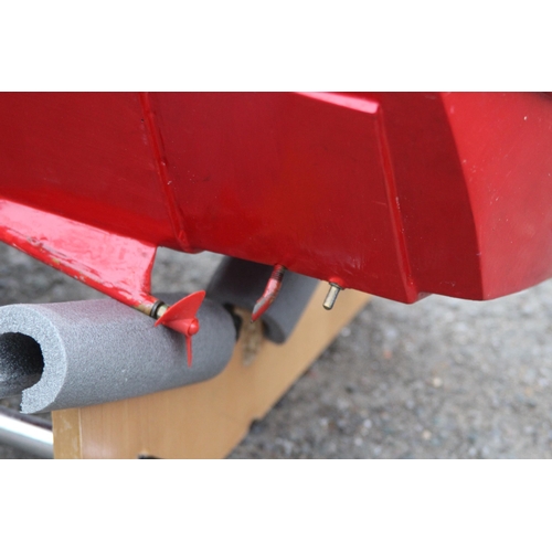 506 - LARGE VINTAGE MODEL MOTOR BOAT 
80 X 30CM