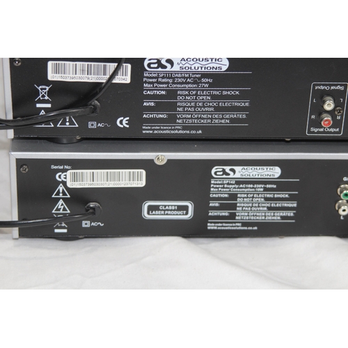 547 - THREE ACOUSTIC SOLUTIONS SEPARATES TO INCLUDE CD PLAYER, AMPLIFIER AND DAB TUNER