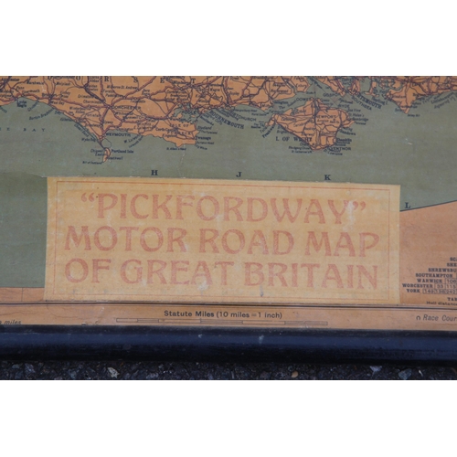 384 - VINTAGE PICKFORDWAY MOTOR ROAD MAP OF GREAT BRITAIN MAP
121 X 97CM