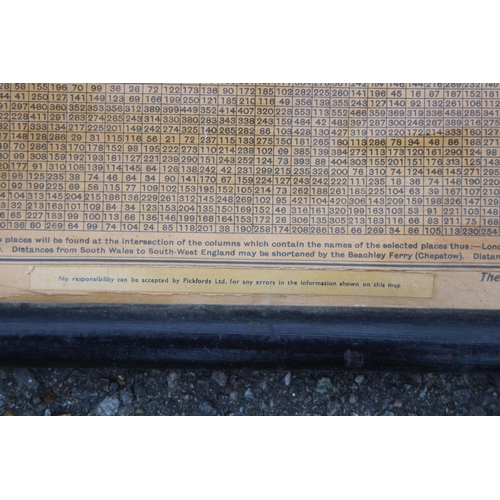 384 - VINTAGE PICKFORDWAY MOTOR ROAD MAP OF GREAT BRITAIN MAP
121 X 97CM