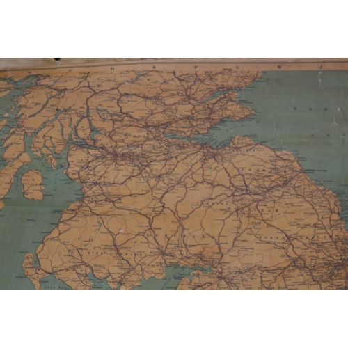 384 - VINTAGE PICKFORDWAY MOTOR ROAD MAP OF GREAT BRITAIN MAP
121 X 97CM