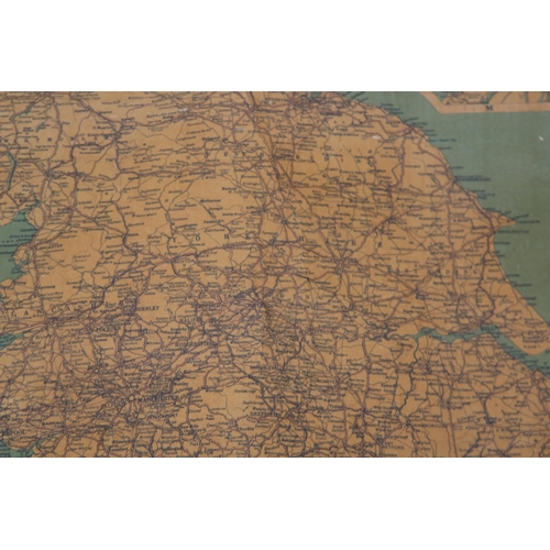384 - VINTAGE PICKFORDWAY MOTOR ROAD MAP OF GREAT BRITAIN MAP
121 X 97CM