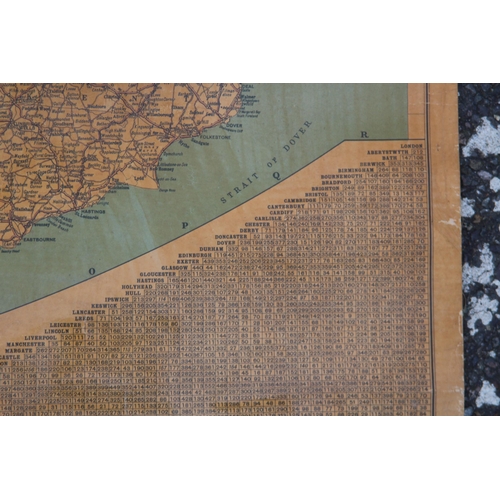 384 - VINTAGE PICKFORDWAY MOTOR ROAD MAP OF GREAT BRITAIN MAP
121 X 97CM