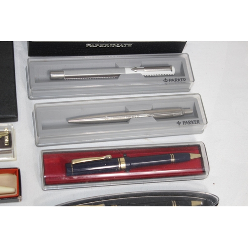 751 - QTY OF BOXED AND LOOSE PENS, INC 2 WITH 14K CT GOLD NIBS, AND WRITING ACCESSORIES