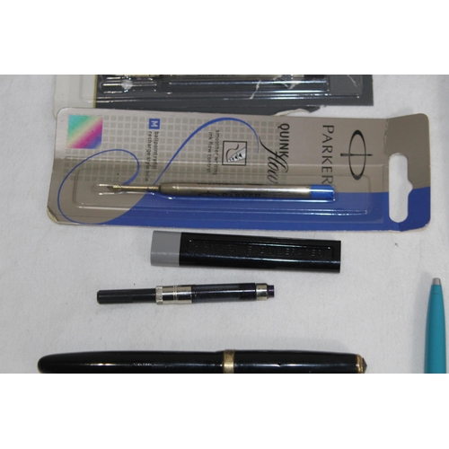 751 - QTY OF BOXED AND LOOSE PENS, INC 2 WITH 14K CT GOLD NIBS, AND WRITING ACCESSORIES