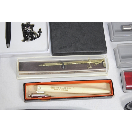 751 - QTY OF BOXED AND LOOSE PENS, INC 2 WITH 14K CT GOLD NIBS, AND WRITING ACCESSORIES