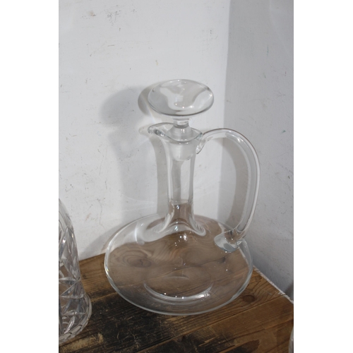 233 - SELECTION OF 7 VARIED DESIGN DECANTERS TO INCLUDE A SPOUTED CLARET DECANTER
