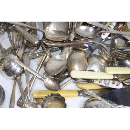 422 - LARGE MIXED QUANTITY OF INTERESTING SILVER PLATED ITEMS