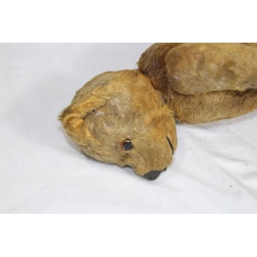 538 - THREE BOXED TONKA POLISTIL DIECAST SPITFIRE & HURRICANES, OTHER PLAY WORN CARS & A VINTAGE TEDDY BEA... 