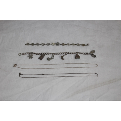 859 - QUANTITY OF SILVERY JEWELLERY - 19.30G