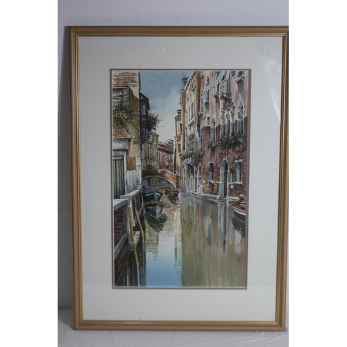 125 - WATERCOLOUR OF VENICE CANAL SCENE
67 X 48CM