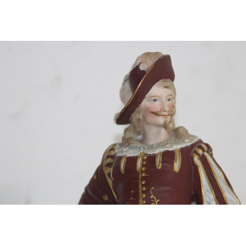 208 - ANTIQUE PORCELAIN FIGURE OF A MUSKETEER
31CM