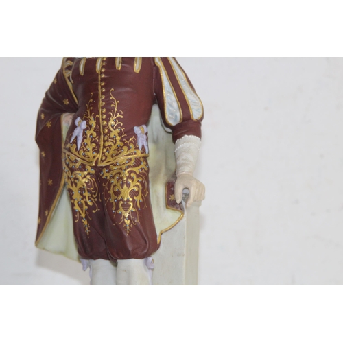 208 - ANTIQUE PORCELAIN FIGURE OF A MUSKETEER
31CM