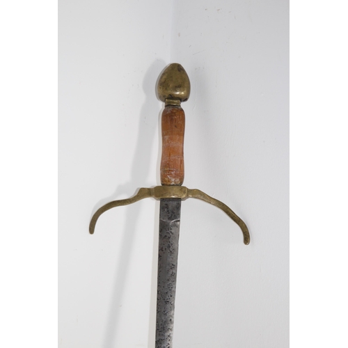 611 - ANTIQUE SWORD WITH PITTED BLADE