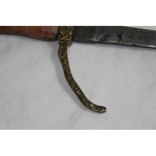 611 - ANTIQUE SWORD WITH PITTED BLADE