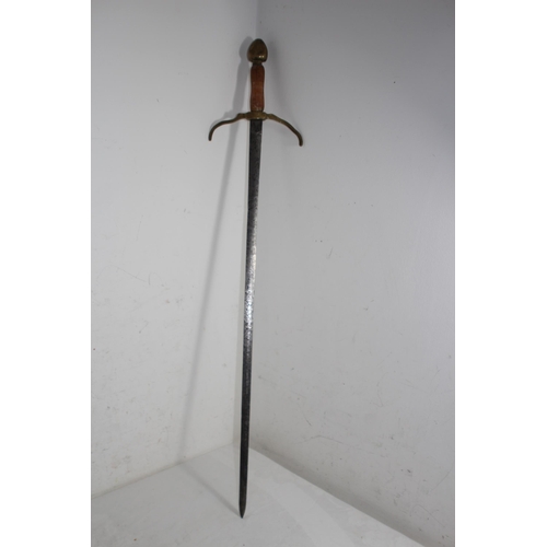 611 - ANTIQUE SWORD WITH PITTED BLADE