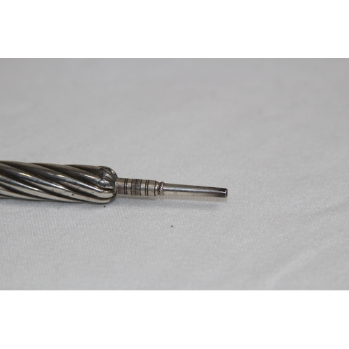 766 - BARLEY TWIST DESIGN STERLING SILVER TWIST ACTION PENCIL