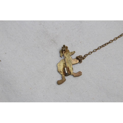 769 - VERY EARLY & RARE DISNEY ENAMEL BADGE DUO OF MICKEY MOUSE AND DONALD DUCK, MARKED WITH EARLY WD MARK