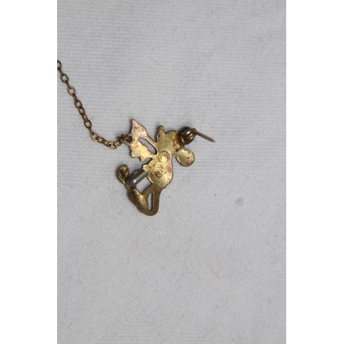 769 - VERY EARLY & RARE DISNEY ENAMEL BADGE DUO OF MICKEY MOUSE AND DONALD DUCK, MARKED WITH EARLY WD MARK