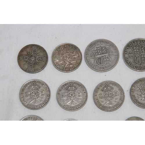 814 - QTY OF BRITISH SILVER COINS, 300.31 GRAMS