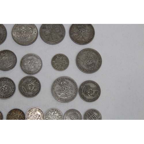 814 - QTY OF BRITISH SILVER COINS, 300.31 GRAMS